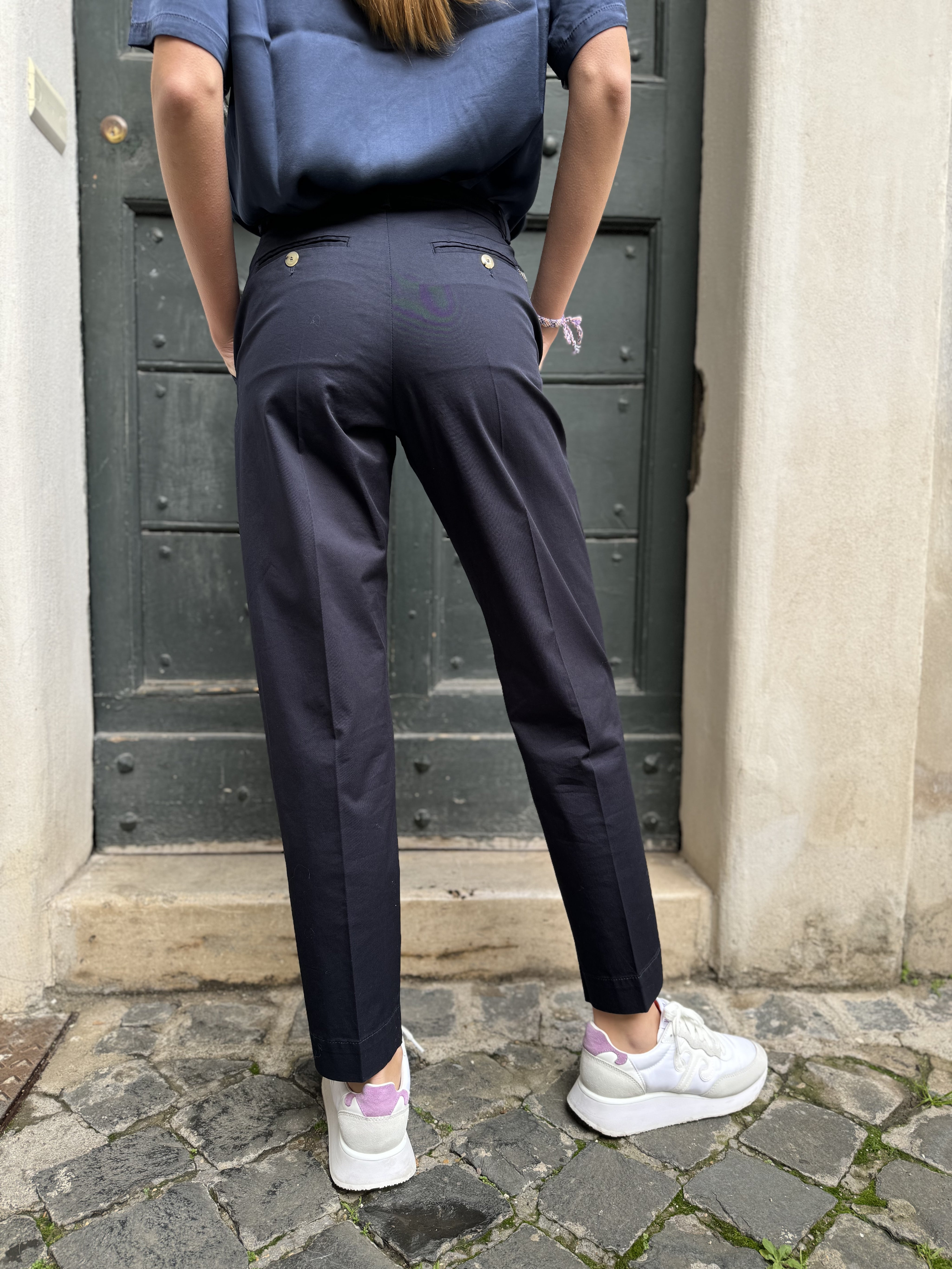 HAPPY 25 - pantalone chino - BLUE