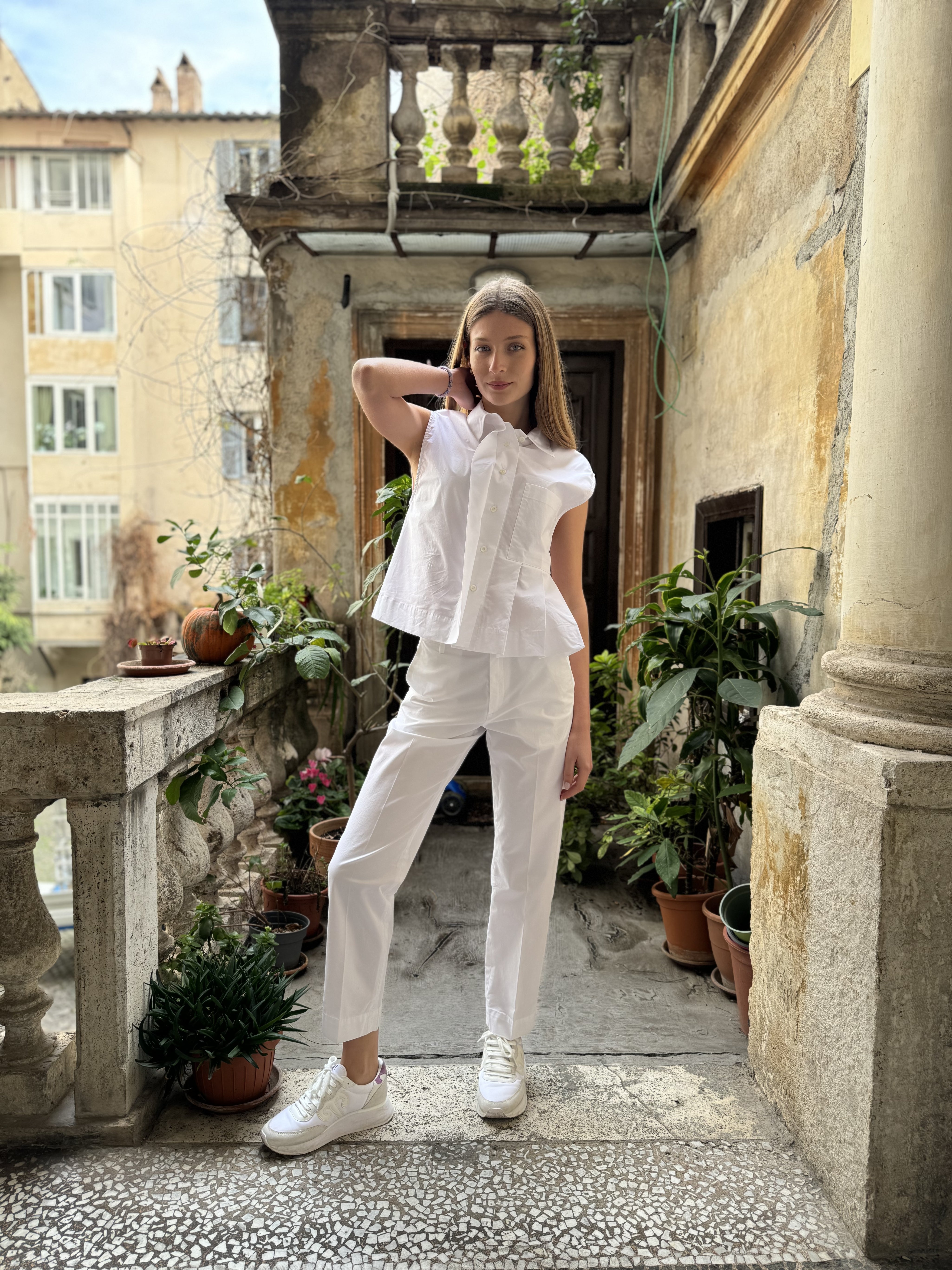 HAPPY 25 - pantalone chino - BIANCO