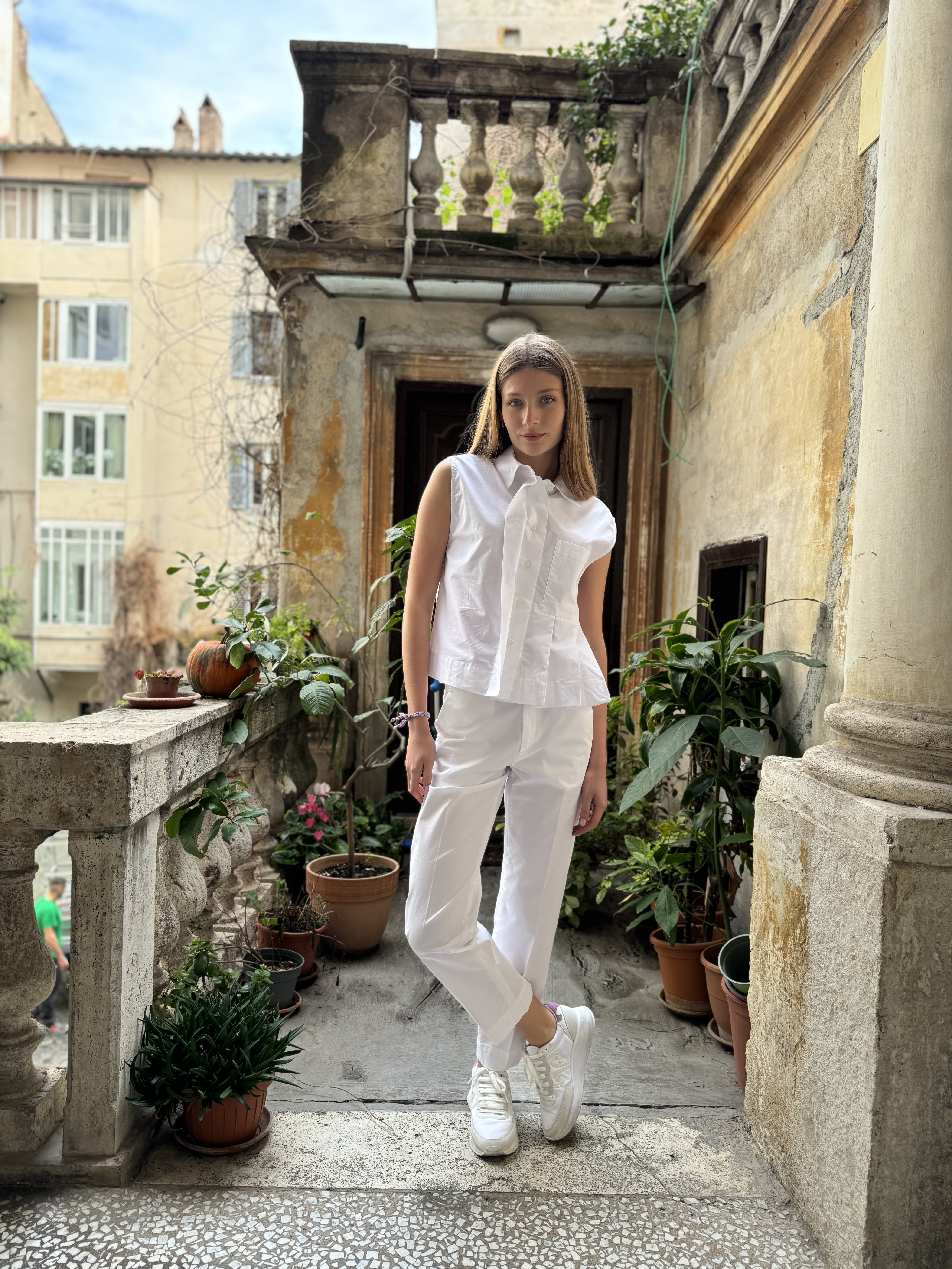 HAPPY 25 - pantalone chino - BIANCO