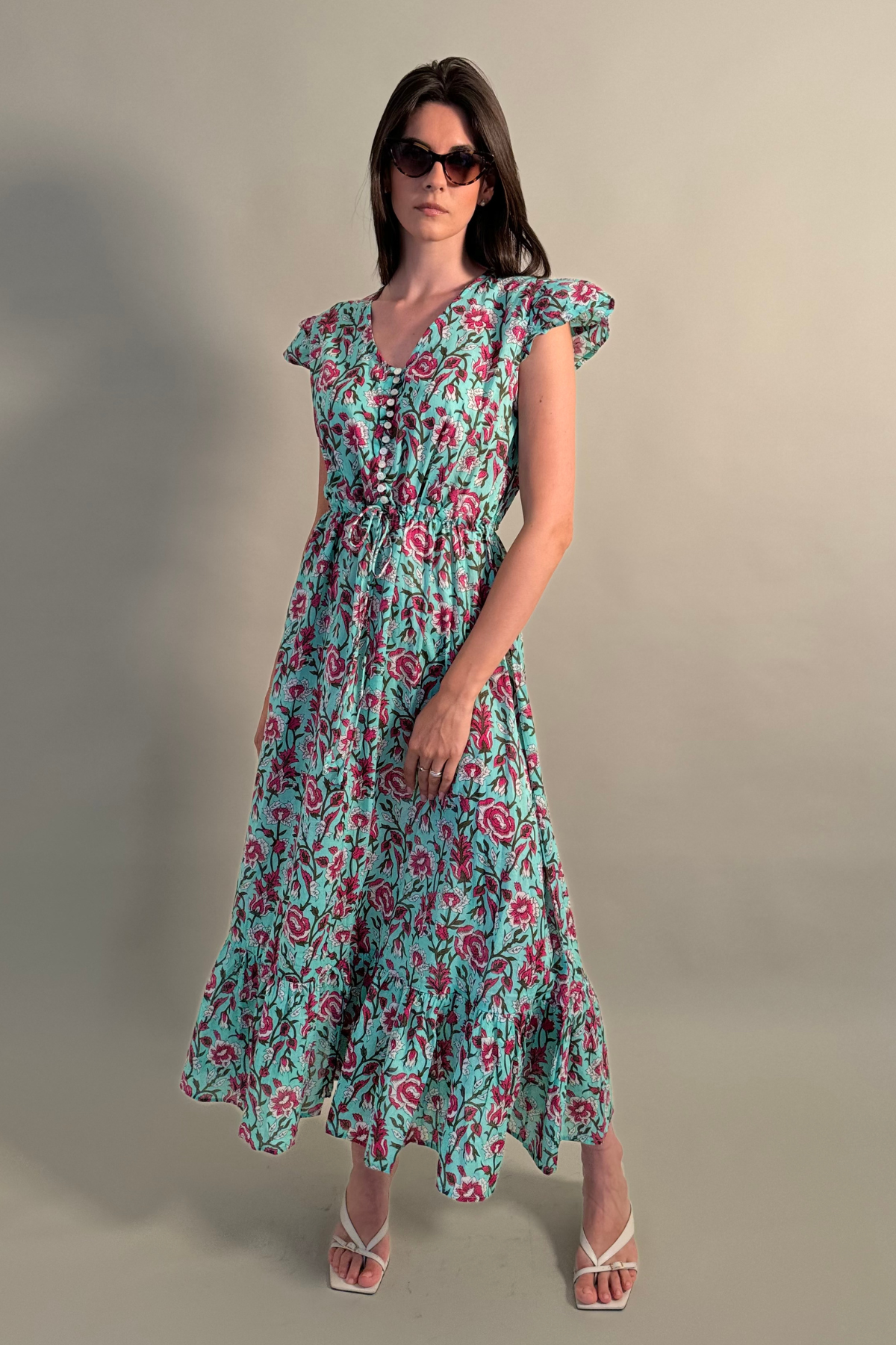 ARTEFILIA - abito mirta mussola di cotone - TIFFANY FLOWERS