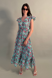 ARTEFILIA - abito mirta mussola di cotone - TIFFANY FLOWERS