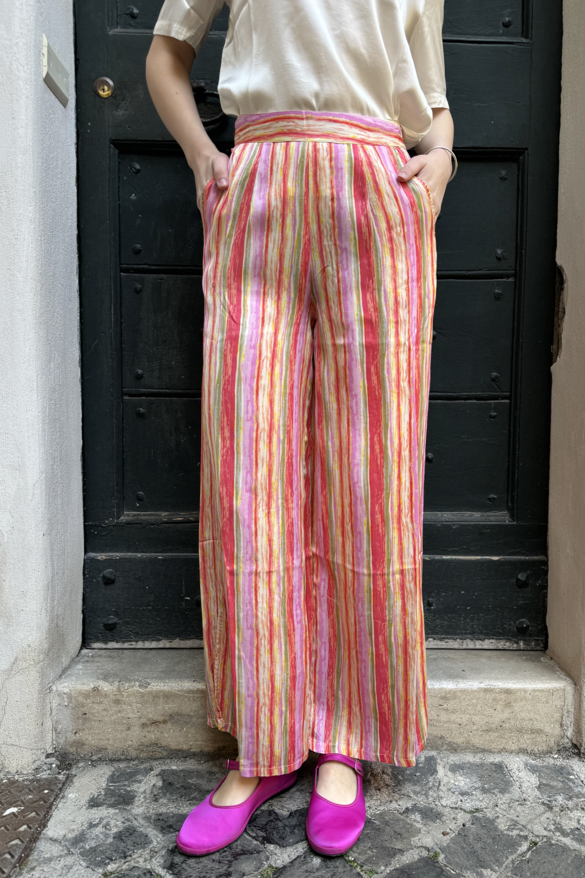 NEKANE - pantaloni anu - CORAL