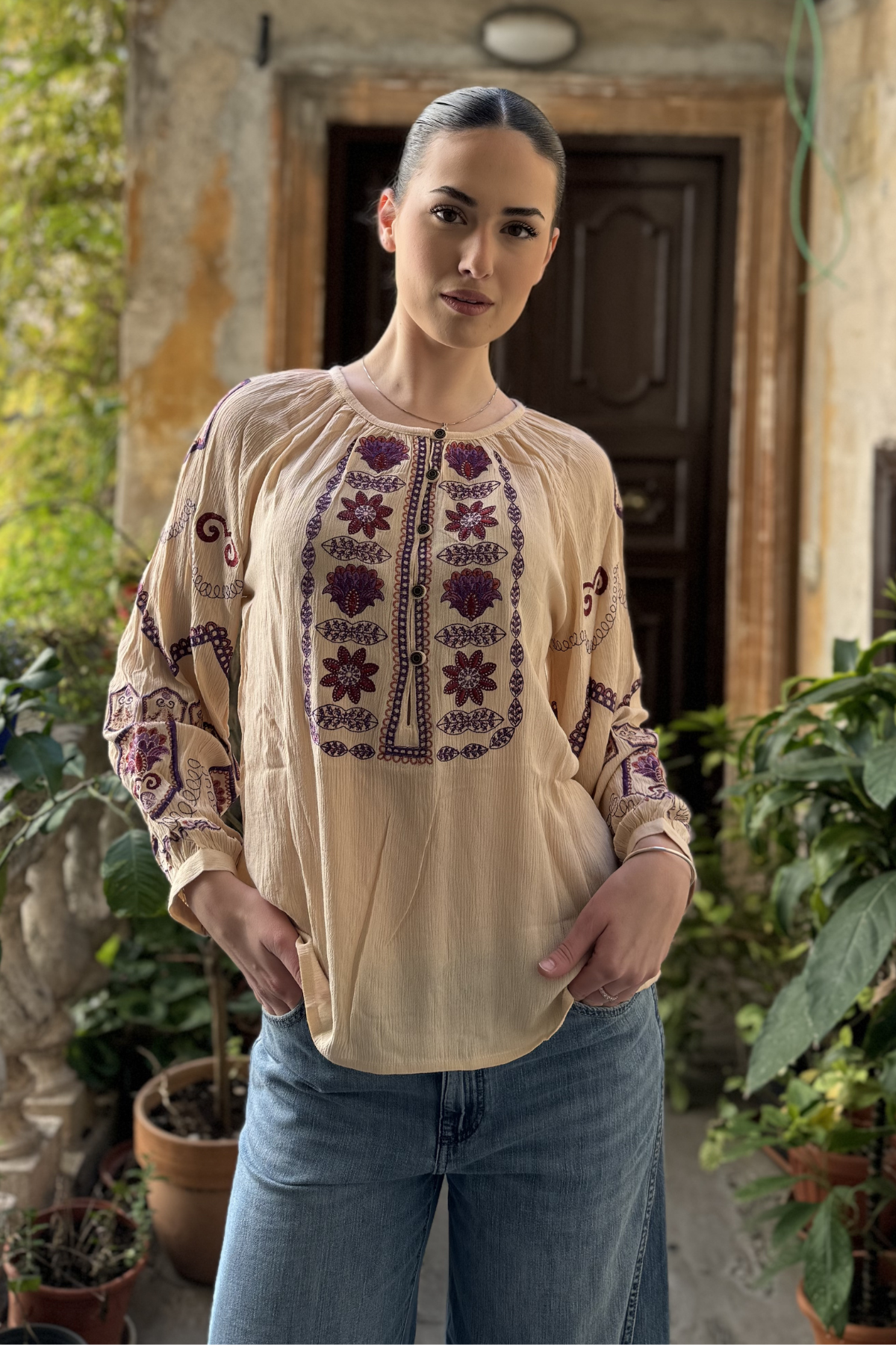 NEKANE - blouse rohana - ROSE