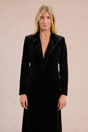 MOLLY BRACKEN - giacca blazer velluto - BLACK