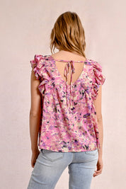 MOLLY BRACKEN - top stampato fantasia - PINK CELESTE