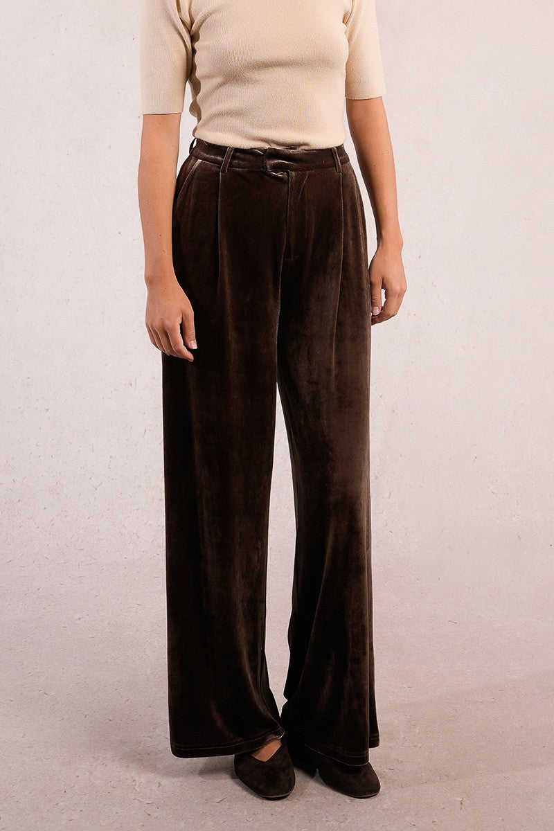 MOLLY BRACKEN - pantaloni velluto - BROWN