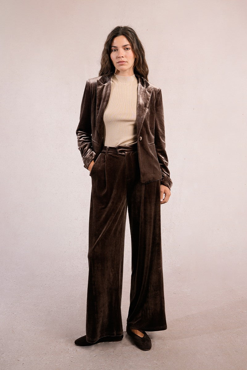 MOLLY BRACKEN - pantaloni velluto - BROWN
