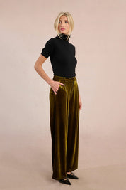 MOLLY BRACKEN - pantaloni velluto - KHAKI