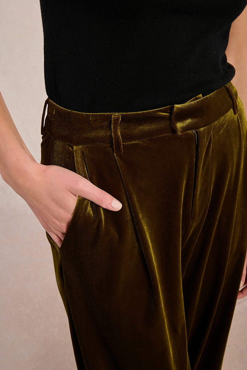 MOLLY BRACKEN - pantaloni velluto - KHAKI