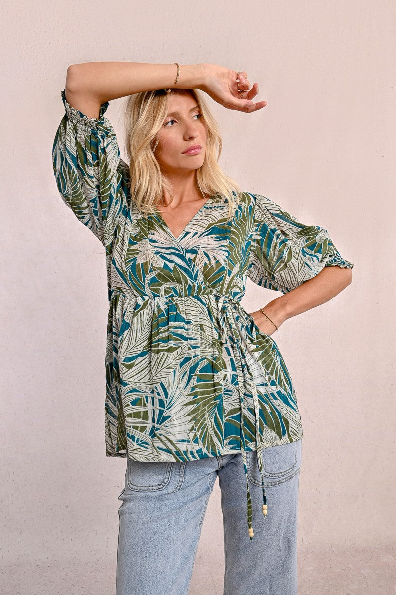 MOLLY BRACKEN - blouse cotone - KHAKY KALA