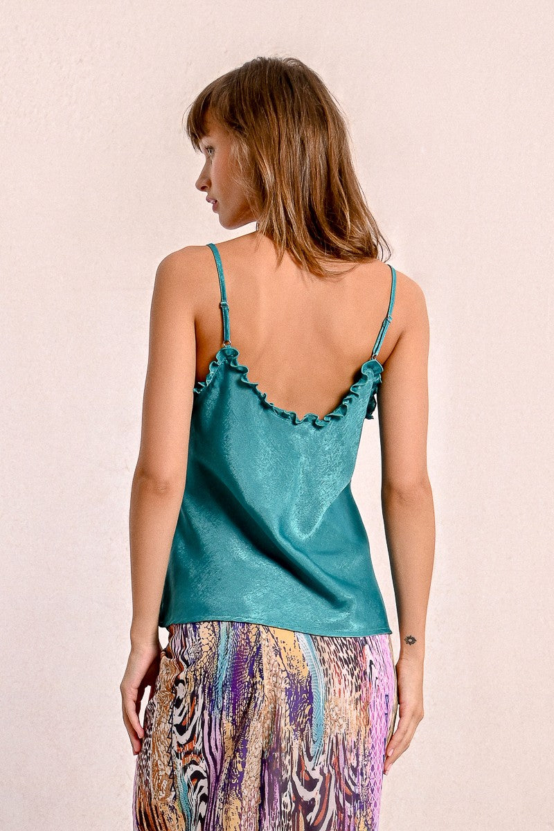 MOLLY BRACKEN - canotta con spalline sottili - EMERALD GREEN