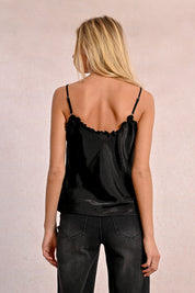 MOLLY BRACKEN - canotta con spalline sottili - BLACK