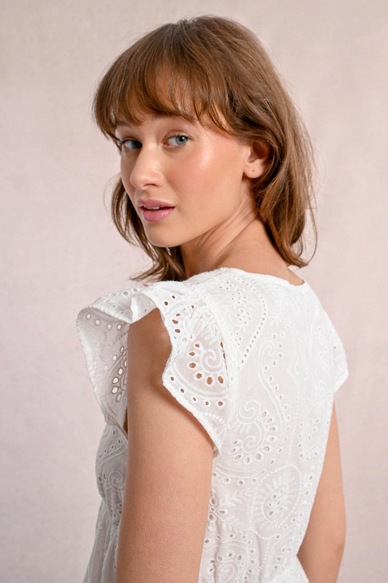 MOLLY BRACKEN - abito cotone - WHITE