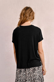 MOLLY BRACKEN - t shirt viscosa - BLACK