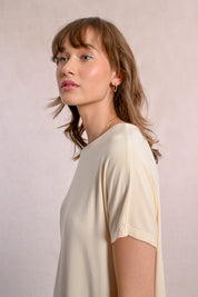 MOLLY BRACKEN - t shirt viscosa - CREAM