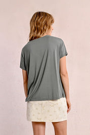 MOLLY BRACKEN - t shirt viscosa - KHAKY