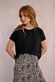 MOLLY BRACKEN - t shirt viscosa - BLACK