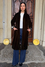 WU-SIDE - kimono velluto - VERDE