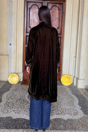 WU-SIDE - kimono velluto - VERDE