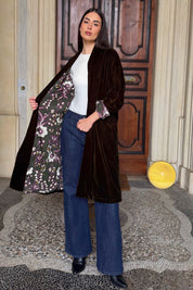 WU-SIDE - kimono velluto - VERDE