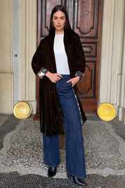 WU-SIDE - kimono velluto - VERDE