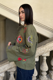 LUMINE PARIS - blusa lumine ricamo - KAKI
