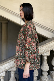 ARTEFILIA-MILANO - camicia lena in mussola di cotone - MILITARY GARDEN