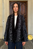 ARTEFILIA-MILANO - giacca uma velluto ricamato - BLACK GREY