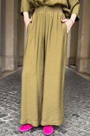 ARTEFILIA-MILANO - pantalone marea viscosa - JUNIPER