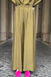 ARTEFILIA-MILANO - pantalone marea viscosa - JUNIPER