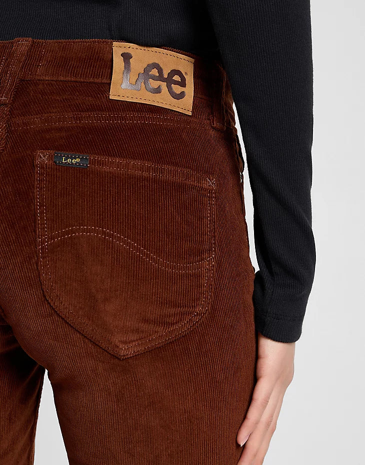 LEE - pantalone marion cordury - LUXE BROWN