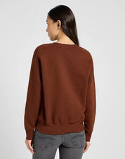 LEE - felpa raglan crew - LUXE BROWN