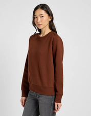 LEE - felpa raglan crew - LUXE BROWN