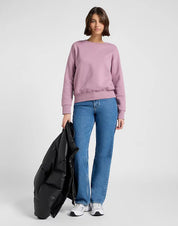 LEE - felpa raglan crew - PLUMBERRY