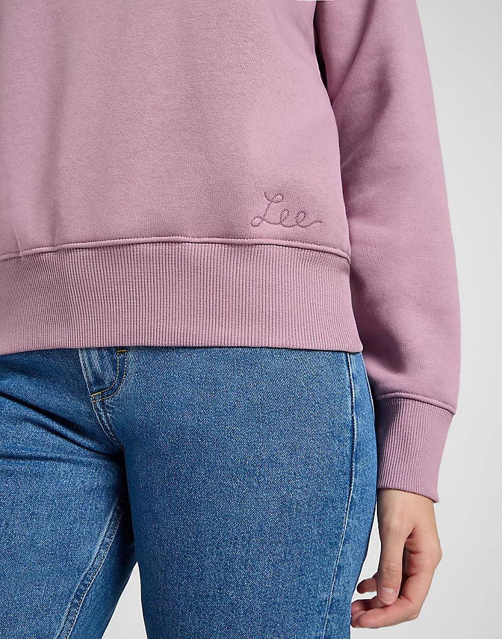LEE - felpa raglan crew - PLUMBERRY