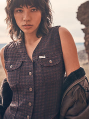 WRANGLER - gilet mahogany - BROWN BLUE