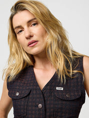 WRANGLER - gilet mahogany - BROWN BLUE