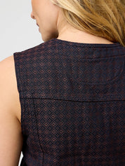 WRANGLER - gilet mahogany - BROWN BLUE