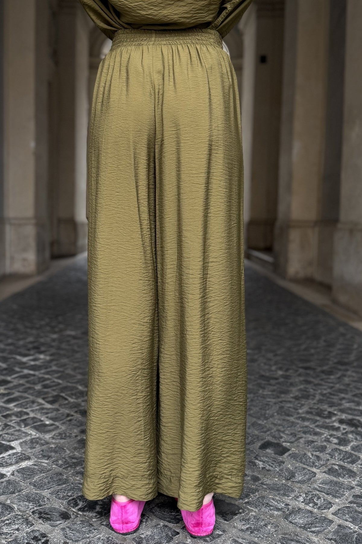 ARTEFILIA-MILANO - pantalone marea viscosa - JUNIPER