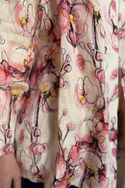 ARTEFILIA-MILANO - giacca alma lino stampato - FIESOLE CIPRIA