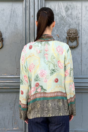 WU-SIDE - giacca kimono viscosa sfoderata - VERDE ACQUA