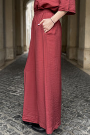 ARTEFILIA-MILANO - pantalone marea viscosa - CABERNET