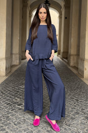 ARTEFILIA-MILANO - pantalone marea viscosa - ECLISSI