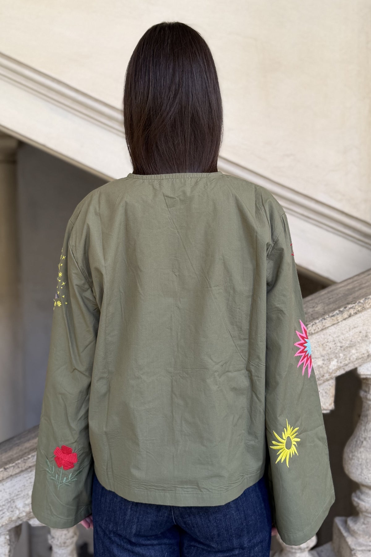 LUMINE PARIS - blusa lumine ricamo - KAKI