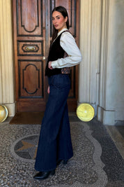 WU-SIDE - gilet velluto - CAFFE