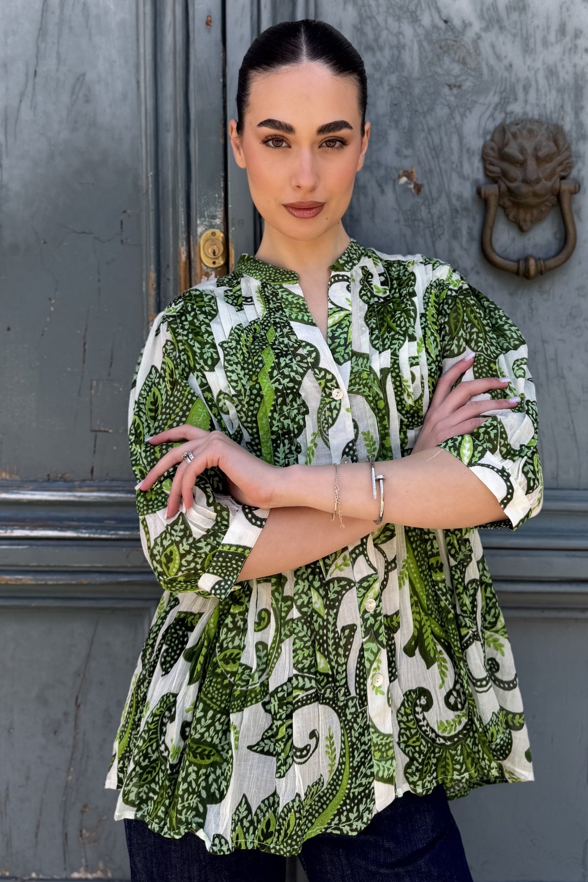 DERHY - blouse anouck - GREEN