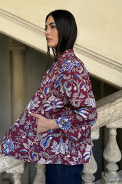 ARTEFILIA-MILANO - giacca eve - BURGUNDY ROYAL