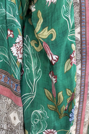 WU-SIDE - kimono lungo viscosa sfoderato - SMERALDO