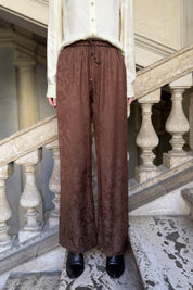 WU-SIDE - pantalone jacquard - CAFFE