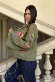 LUMINE PARIS - blusa lumine ricamo - KAKI